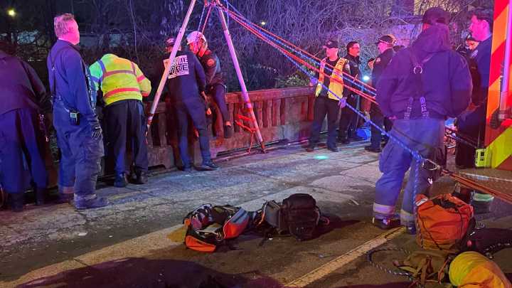 Man dives into shallow creek while fleeing Nashville police