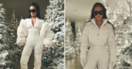 Kim Kardashian Flaunts Her Figure for Cheesy Photoshoot in Her Home After Being Dragged for 'Excessive' and 'Depressing' Christmas Decor