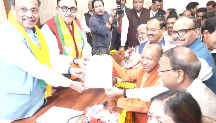 MoS Pankaj Chaudhary Files Nomination For Uttar Pradesh BJP Chief Post