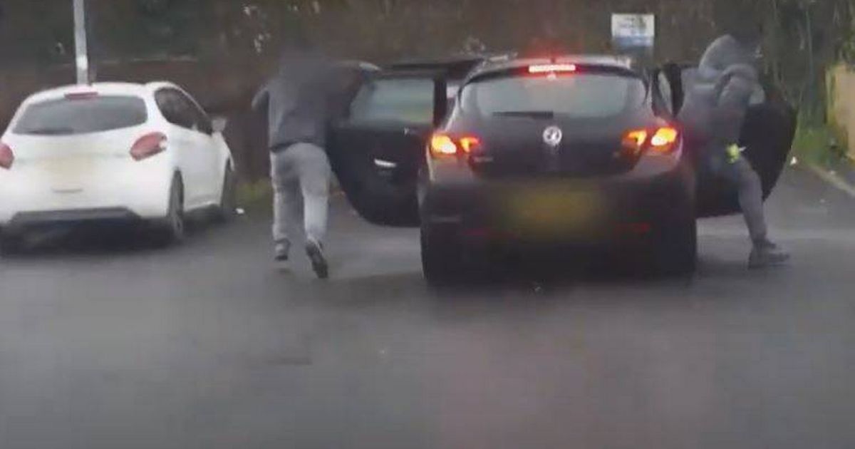 Three men in balaclavas burst house before 105mph police chase