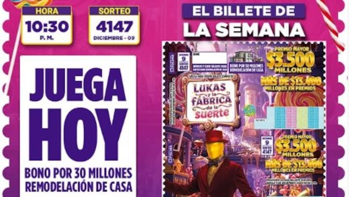 Lotería del Tolima: descubra el número ganador del sorteo de este 9 de diciembre