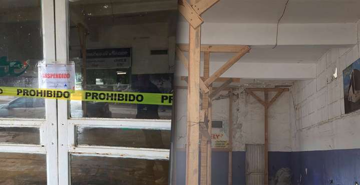 Protección Civil cierra central camionera en Navojoa por riesgo de colapso
