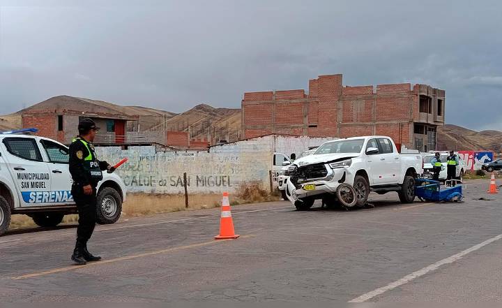 Juliaca: camioneta que habría intentado darse a la fuga atropella y mata a triciclista