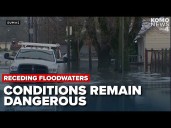 Receding floodwaters reveal extensive damage in the town of Sumas