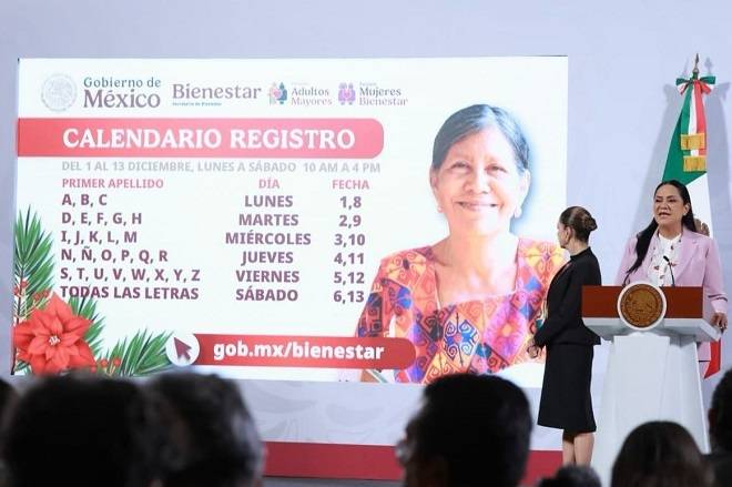 Inicia registro para pensiones de bienestar para adultos mayores y mujeres 