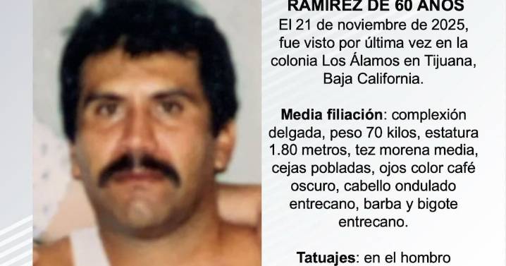 Se busca a Andrés Martínez Ramírez de 60 años