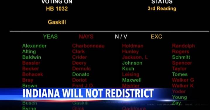 Indiana Senate Rejects Mid-Cycle Congressional Map Proposal in 31–19 Vote