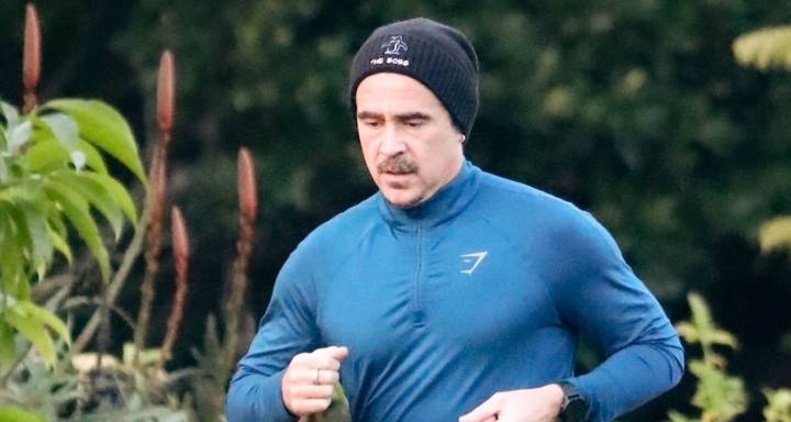 Colin Farrell Sports Running Tights for Jog Around L.A. | Colin Farrell