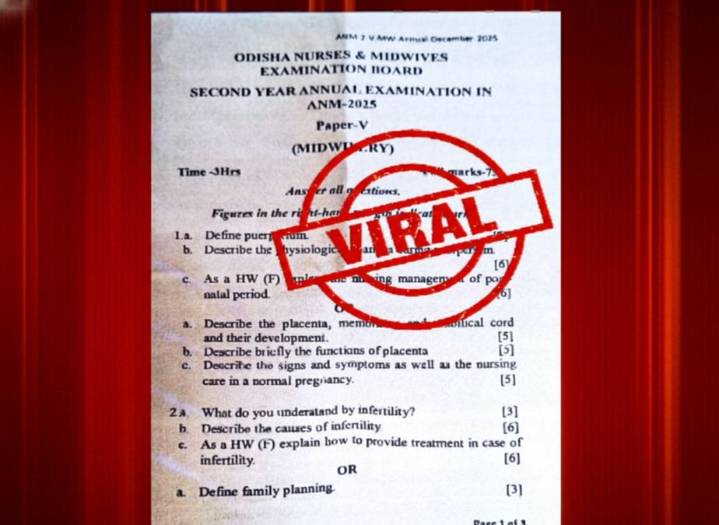 ANM ‘question paper leak’ sparks outrage just hours before exam in Odisha