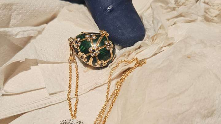 Police recover a swallowed Fabergé pendant after a 6
