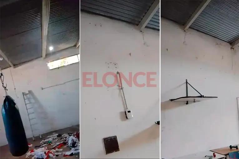Robaron en escuela de boxeo de un club de Paraná y provocaron importantes destrozos