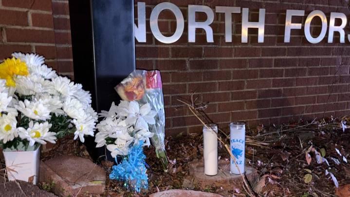 Memorial starts in front of North Forsyth High School morning after deadly stabbing