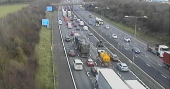 Kent M25 live updates as multi-vehicle crash causes queueing traffic