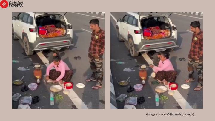 ‘Civic sense is a rare luxury in India’: Couple cooks meal on highway; viral video sparks fierce debate on road safety
