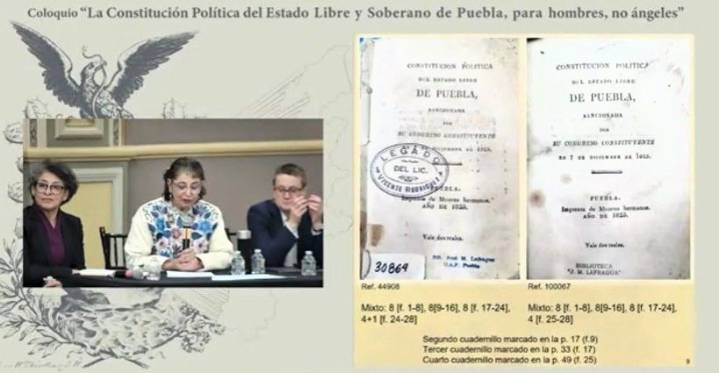 Una edición única, la Constitución de Puebla de 1825, señaló Mercedes Salomón