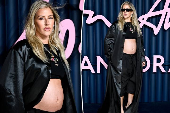 Pregnant Ellie Goulding debuts baby bump at The Fashion Awards 2025