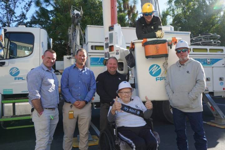 Lineworker Who Responded to Hurricane Andrew Celebrates 90th Birthday