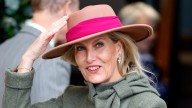 Sophie, Duchess of Edinburgh Wears Claire Mischevani at Coral Gold Cup