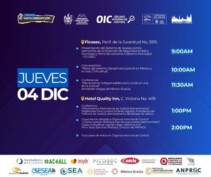Avanza Segunda Jornada Anticorrupción con enfoque en ética policial y servicio público