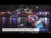 Tarpon Springs Holiday Boat Parade glides across the water in festive fashion