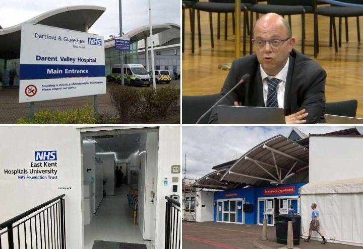 NHS staff at Dartford, Gravesham and Medway trusts offered chance to resign as part of cuts while redundancies to be made at East Kent Hospitals
