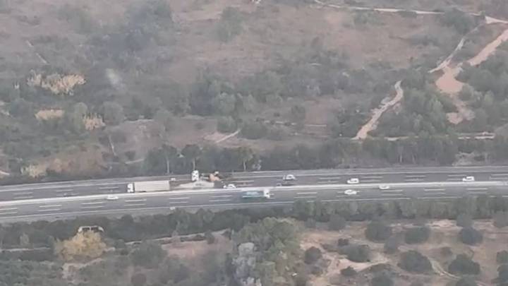 Reabre la AP-7 en El Vendrell (Tarragona) en sentido sur tras el corte por el accidente múltiple