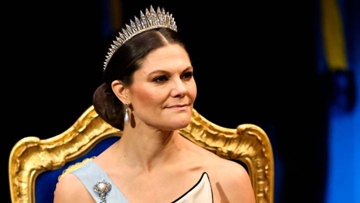 Crown Princess Victoria and Princess Madeleine dazzle in tiaras as Princess Sofia misses glittering ceremony