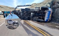Arequipa: choque entre camión frigorífico y automóvil deja tres heridos