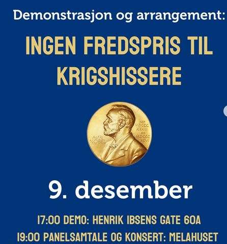 En Noruega llaman a protestar contra entrega del Nobel a la extremista MCM