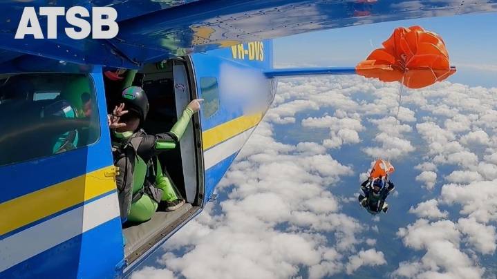 Skydiver dangles at 15,000 feet after parachute catches on plane's tail in Australia