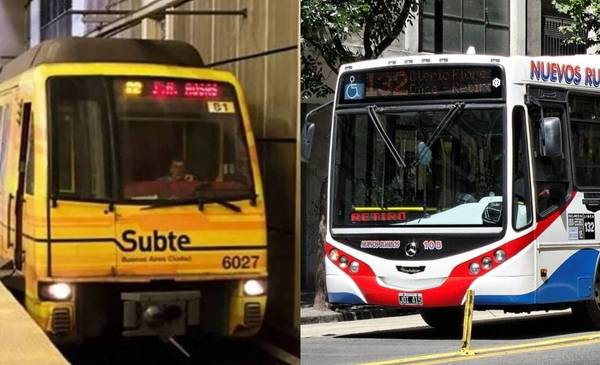 Aumentan colectivos y subtes este lunes: a cuánto queda el boleto