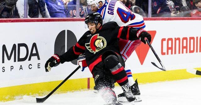 Ottawa Senators lose Shane Pinto to injury in 4-2 loss to New York Rangers