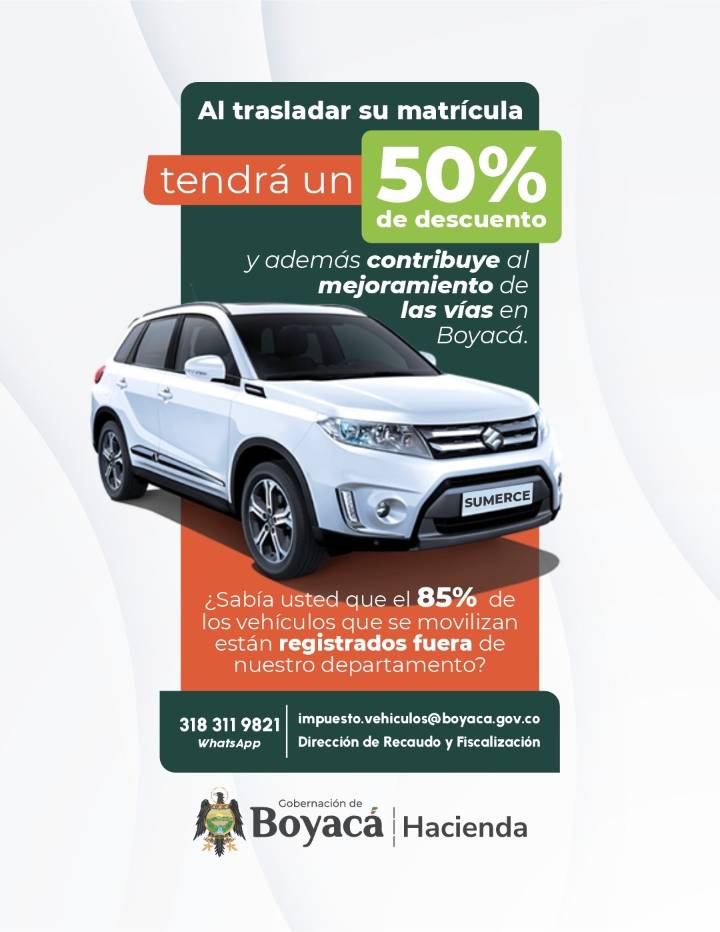 Aproveche los beneficios por traslado de vehículos usados y matrícula inicial de carros particulares y motos