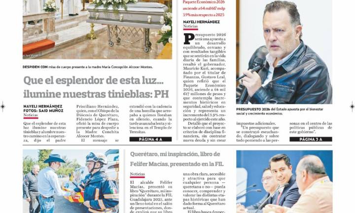 ¡Conoce la Portada de Hoy!
