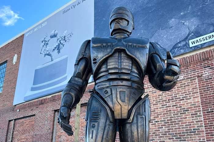 Detroit's own crime-fighter RoboCop finally stands guard in Motor City