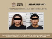 Capturan a pareja por asalto a conductor en Naucalpan