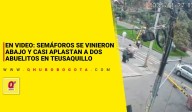 EN VIDEO: semáforos se vinieron abajo y casi aplastan a dos abuelitos en Teusaquillo