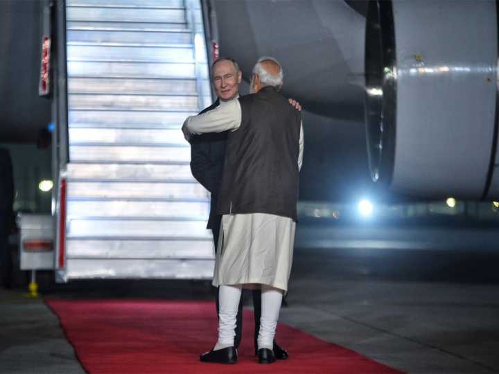 Russian MFA shares visuals of PM Modi personally welcoming Putin