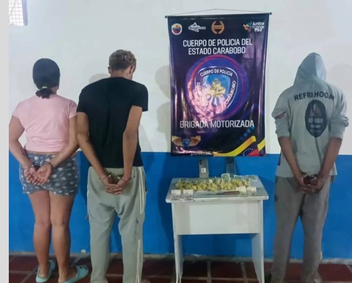 Capturados tres sujetos dedicados al tráfico de drogas en Güigüe