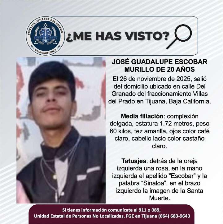 Sin vida encuentran a José Guadalupe Escobar; joven desaparecido hace 8 días