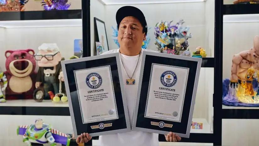 "Un sueño más cumplido": Jorge Luna hace historia con dos Récords Guinness en un mes