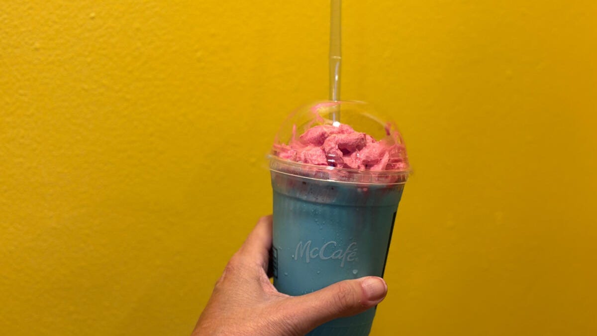 This Is The Mystery Flavor of McDonald's New Pink and Blue Shake