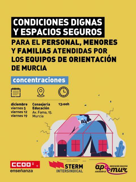 CCOO y STERM Intersindical anuncian movilizaciones para reclamar condiciones dignas y espacios seguros para los Equipos de Orientación