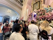 Peregrinaron periodistas; Danza Azteca de Beto Franco, tradición desde 1940