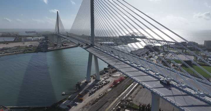 Some lane closures planned through Thursday on the new Harbor Bridge