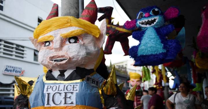 Donald Trump protagoniza tradicional “Quema del Diablo” en Guatemala; artesanos hacen piñatas del presidente