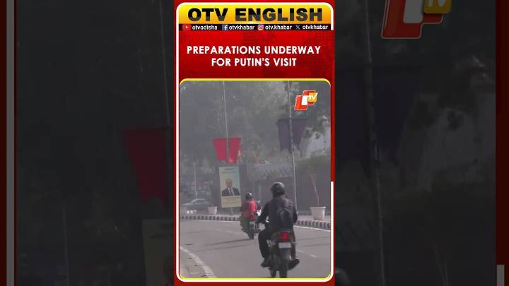 Delhi: Flex Boards & Russian Flags Adorn Palam Air Base Ahead Of President Putin’s Visit