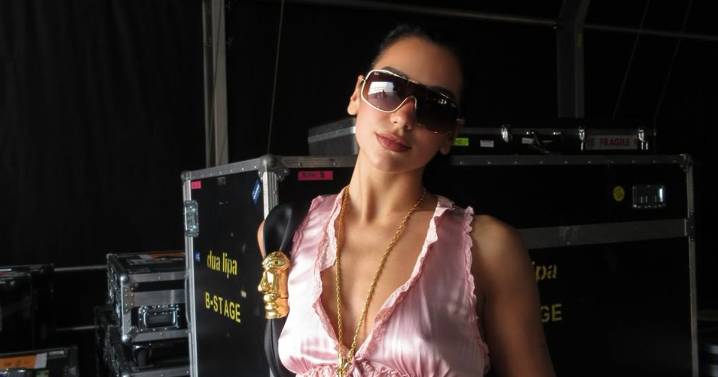 Dua Lipa’s Toned Midriff in That Pink Top Steals the Show