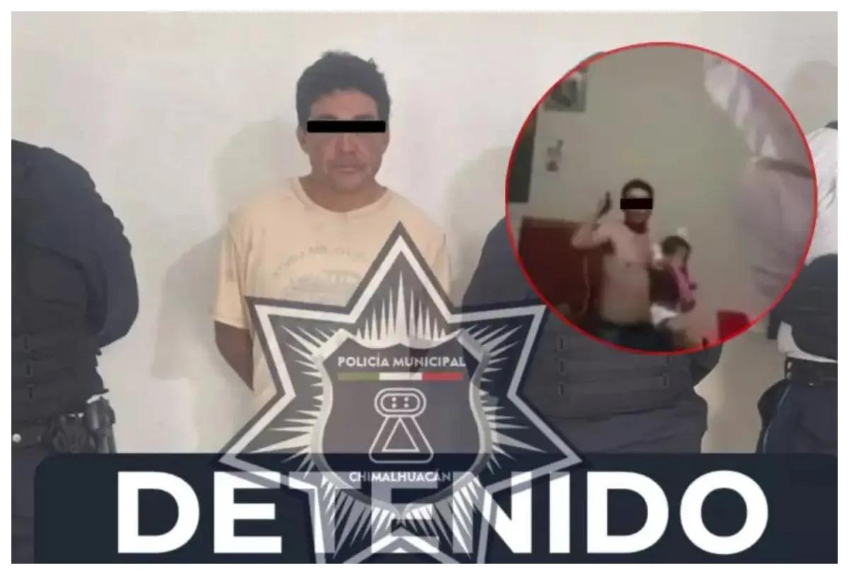 Padre toma de rehén a su bebé y la amenaza con un cuchillo en Chimalhuacán, Edomex