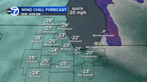 Chicago weather, wind chill today: Cold Weather Advisory, Winter Weather Advisory issued amid dangerous Chicago wind chill temps